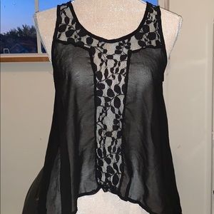 🔴 SOLD🔴 Black sheer lush top